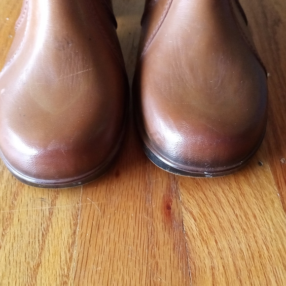 MOULDED CONSTRUCTION BOOTS BROWN ZIP UP MID-CALF size 8 - Picture 7 of 10